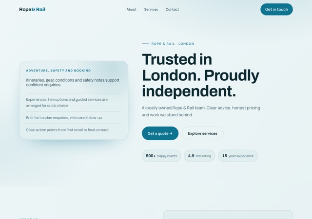 Preview of the adventure-park website template