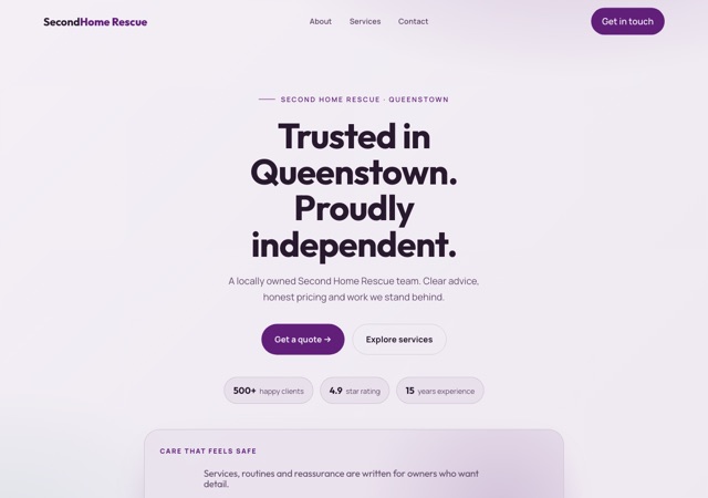 Preview of the animal-rescue website template