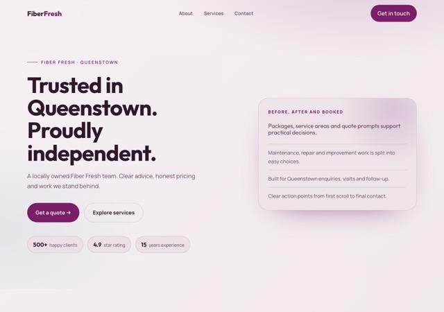 Preview of the carpet-cleaning website template