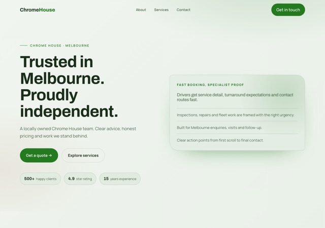 Preview of the classic-car-restoration website template