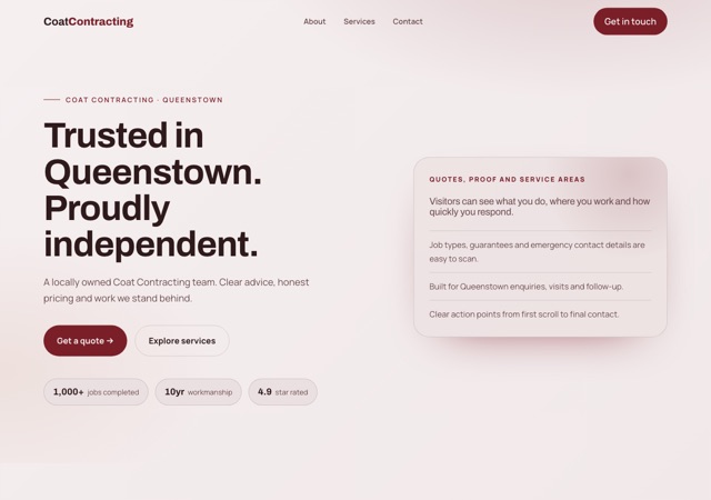 Preview of the commercial-painter website template