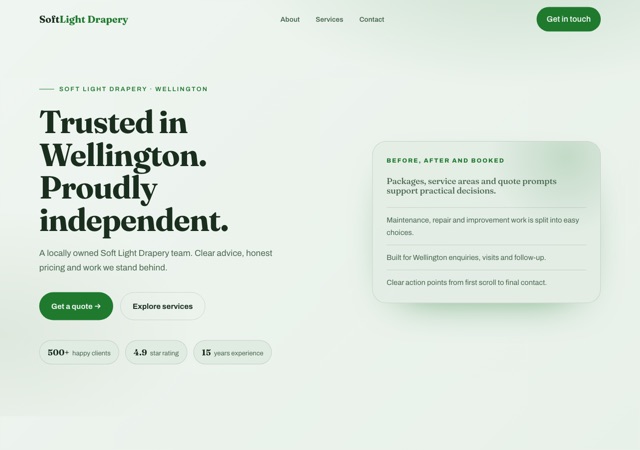 Preview of the curtain-maker website template