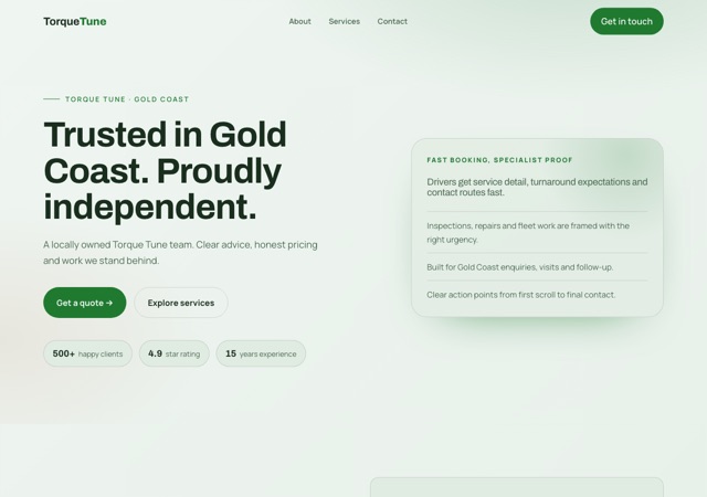 Preview of the diesel-tuning website template