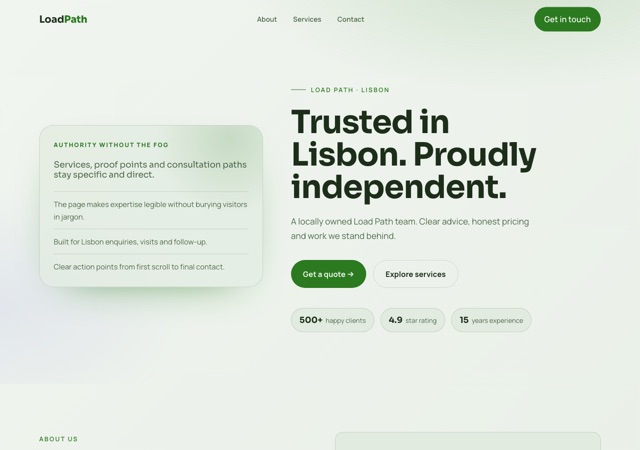 Preview of the engineering-consultant website template