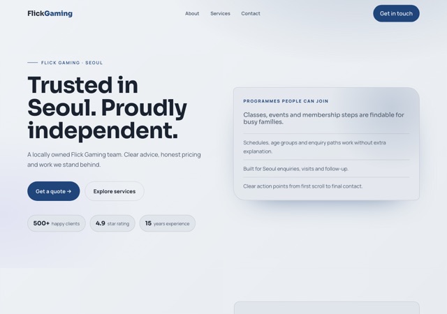 Preview of the esports website template