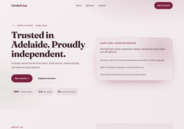 Preview of the fertility-acupuncture website template