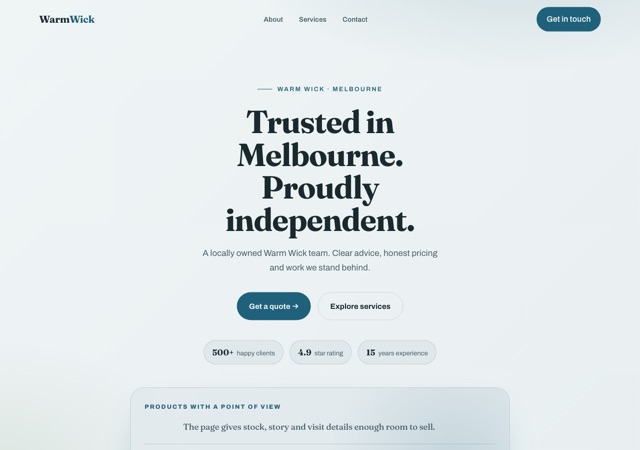 Preview of the home-fragrance website template