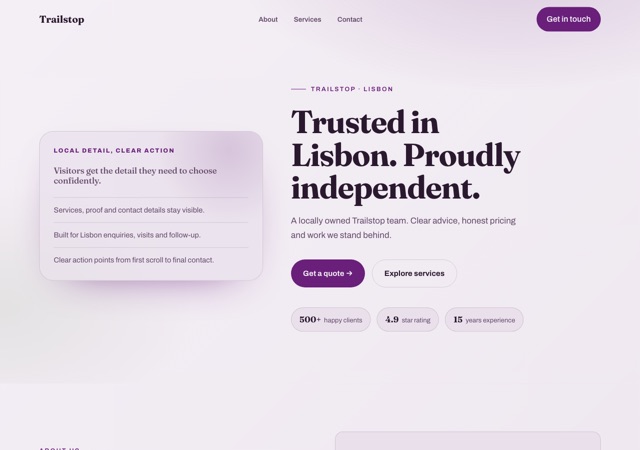 Preview of the hostel website template