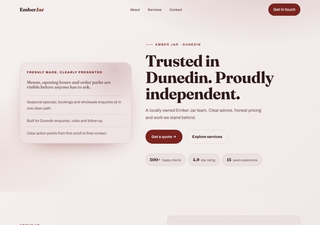 Preview of the hot-sauce-brand website template