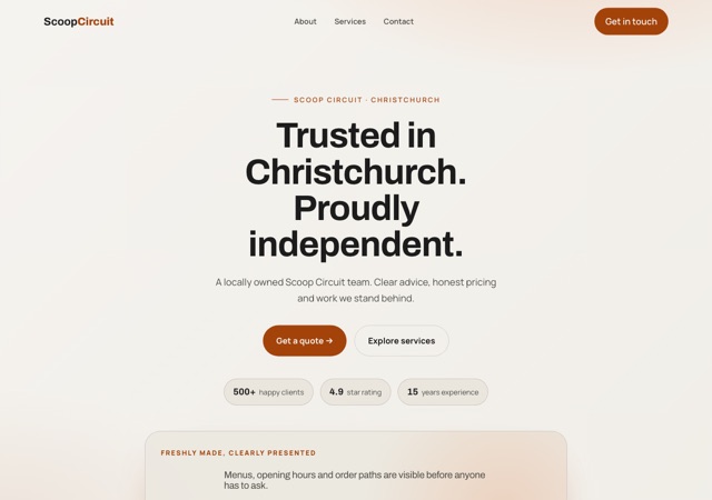 Preview of the ice-cream-truck website template