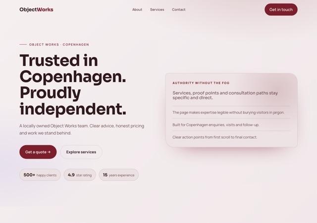 Preview of the industrial-designer website template