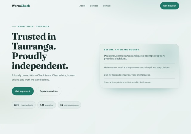 Preview of the insulation-assessor website template