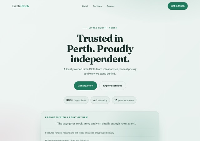 Preview of the kids-boutique website template