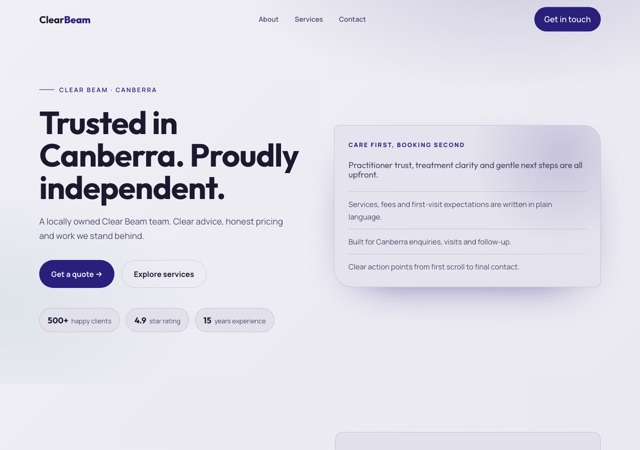 Preview of the laser-clinic website template