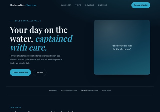 Preview of the marine website template