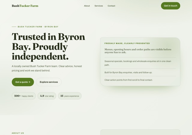 Preview of the marketgarden website template