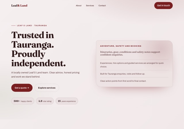 Preview of the nursery website template