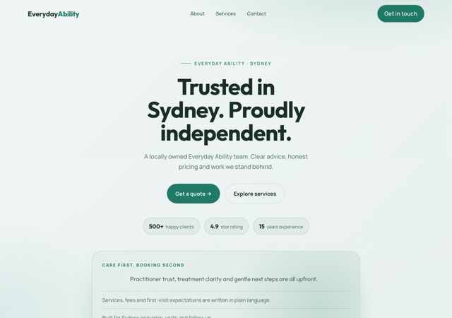 Preview of the occupational-therapy website template