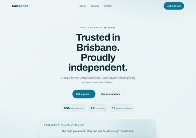 Preview of the outdoor-gear-store website template
