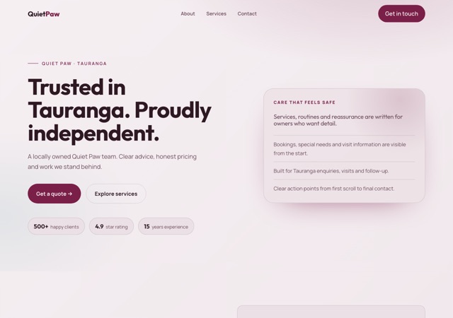 Preview of the pet-memorials website template