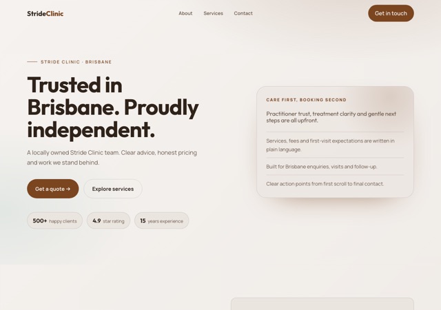 Preview of the podiatry-clinic website template