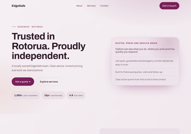 Preview of the scaffold-hire website template