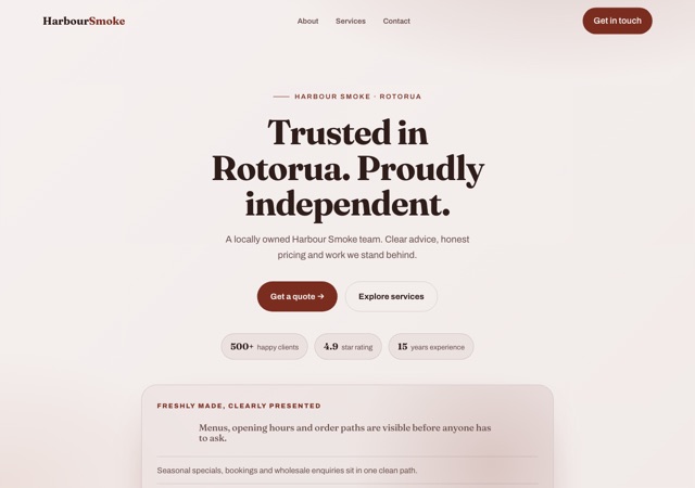 Preview of the seafood-smokehouse website template