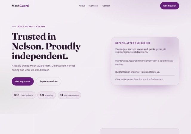 Preview of the security-screens website template