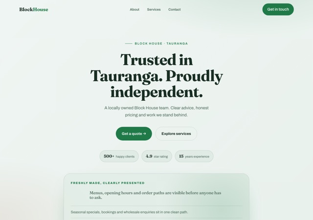 Preview of the specialty-butcher website template