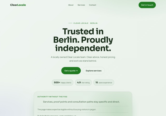 Preview of the translation-service website template