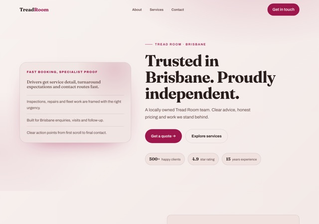 Preview of the tyre-shop website template