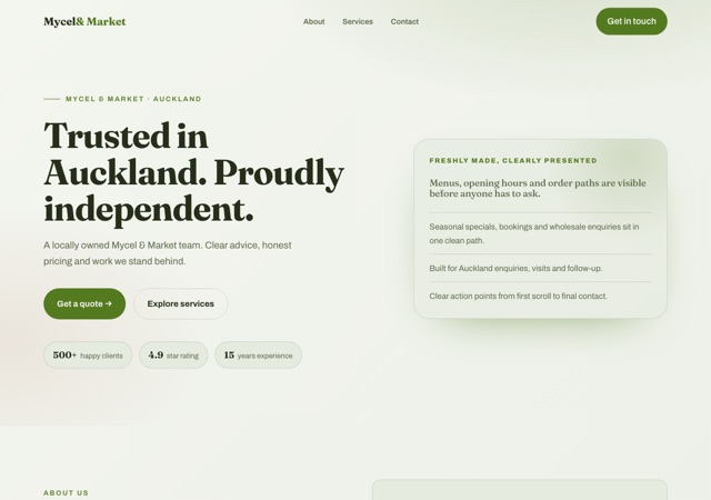 Preview of the urban-mushroom-farm website template