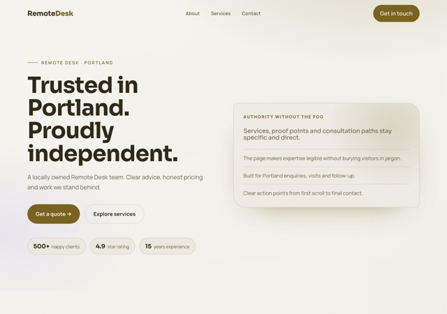 Preview of the virtual-assistant-agency website template