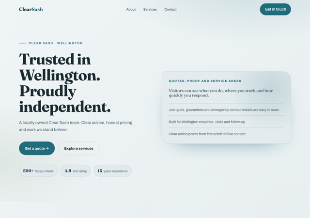 Preview of the window-repair website template